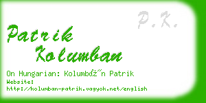 patrik kolumban business card